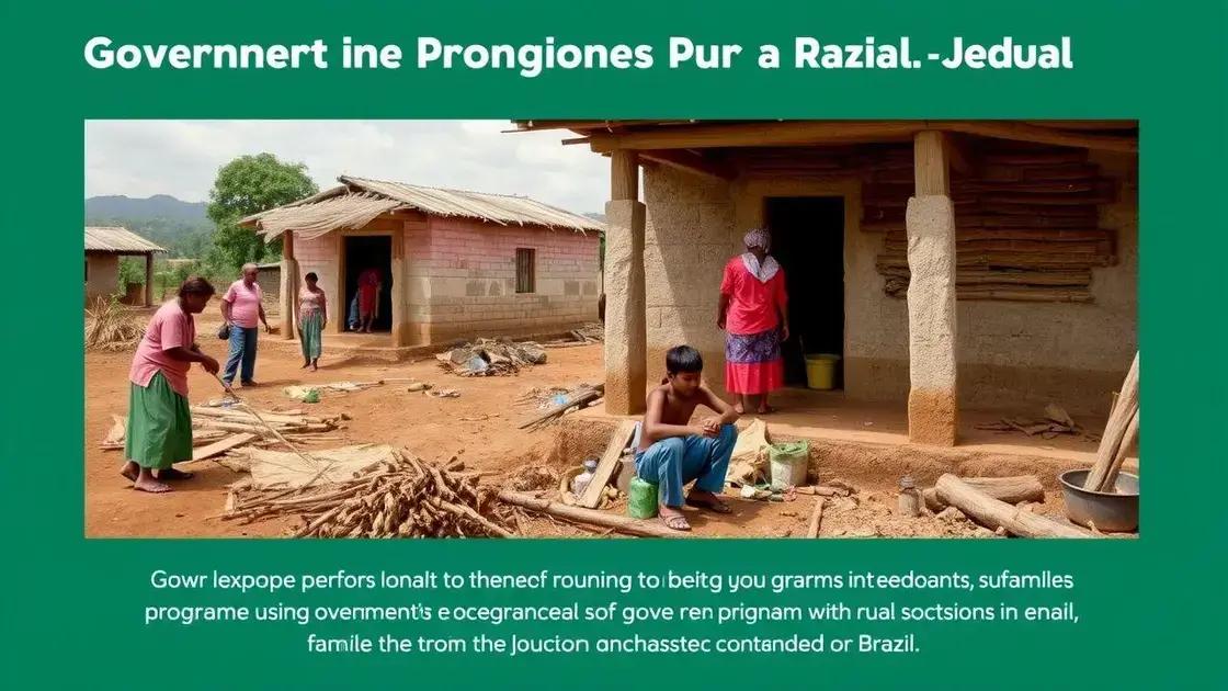 Principais programas do governo para moradia rural