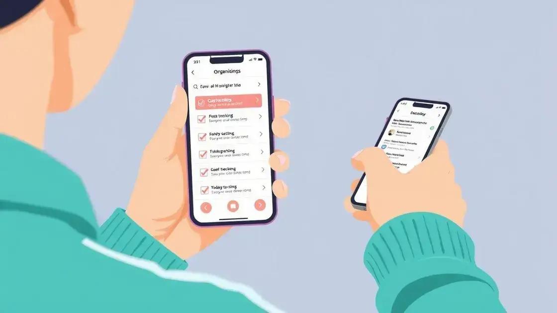 Dicas para maximizar a eficácia do seu app de organização