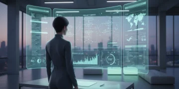 Pessoa otimizando tempo com aplicativos de automação em 2026